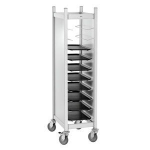 Chariot chr acier inoxydable professionnel - 10 plateaux - bartscher - - plastique 460x690x1675mm