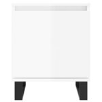 vidaXL Tables de chevet 2Pièces blanc brillant 40x30x50cm bois ingénierie