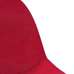 vidaXL Chaises pivotantes à manger lot de 4 Rouge bordeaux Tissu