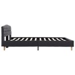 vidaXL Cadre de lit Gris foncé Tissu 140 x 200 cm