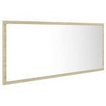 vidaXL Miroir LED de salle de bain Chêne sonoma 100x8 5x37cm Acrylique