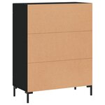 vidaXL Buffet noir 69 5x34x90 cm bois d'ingénierie