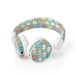 Casque filaire | Câble rond de 1,2 m | Oreillette | éléphant | Blanc