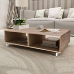 vidaXL Table basse Bois massif Marron