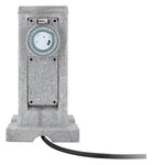 Borne jardin IP44 2x 16A + Programmateur câble H07RN-F 3G1 5mm²  5 mètres - ZENITECH
