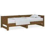 vidaXL Lit coulissant Marron miel Bois de pin solide 2x(90x200) cm