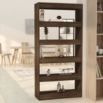 vidaXL Bibliothèque/Séparateur de pièce Chêne marron 80x30x166 cm