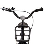 vidaXL Vélo d'enfant avec porte-bagages avant 18 pouces Noir et orange