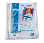 Sachet De 100 Pochettes Perforées Polypropylène Lisse Qualité + - A4 - Cristal - X 10 - Exacompta