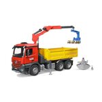 BRUDER - 3651 - Camion benne MB Arocs avec grue et accessoires 55 cms - 54,5 cm