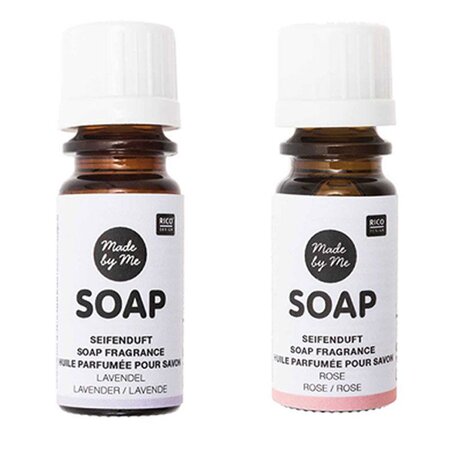 2 huiles parfumées 10 ml pour savon - lavande  rose