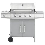 vidaXL Barbecue à gaz 4+1 zones de cuisson Argenté Inox