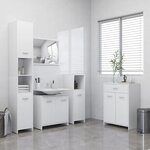 vidaXL Ensemble de meubles de salle de bain 4 Pièces Blanc