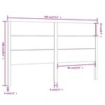 vidaXL Tête de lit Marron miel 186x4x100 cm Bois massif de pin