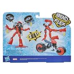 Marvel spider-man  figurine spider-man bend & flex et véhicule - 15 cm