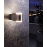 Eglo lampe murale d'extérieur briones 2 x 3 w argenté 95079