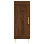 vidaXL Buffet haut Chêne marron 34 5x34x180 cm Bois d'ingénierie