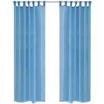 vidaXL Rideau fin Turquoise 140x245 cm 2 Pièces