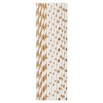Paille Papier Blanc & Or X24 - Draeger paris