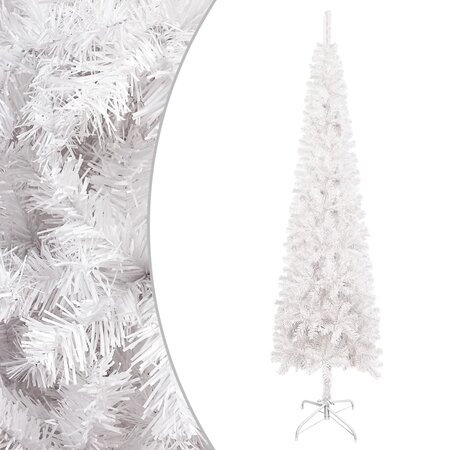 vidaXL Sapin de Noël étroit Blanc 240 cm