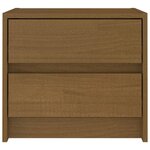 vidaXL Table de chevet Marron miel 40x30 5x35 5 cm Bois de pin solide