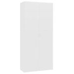 vidaXL Armoire à chaussures Blanc 80 x 35 5 x 180 cm Bois d'ingénierie