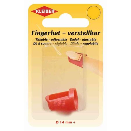 Dé à coudrepour de longs ongles, 14mm, rouge KLEIBER