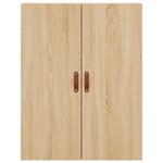 vidaXL Buffet haut Chêne sonoma 69 5x34x180 cm Bois d'ingénierie