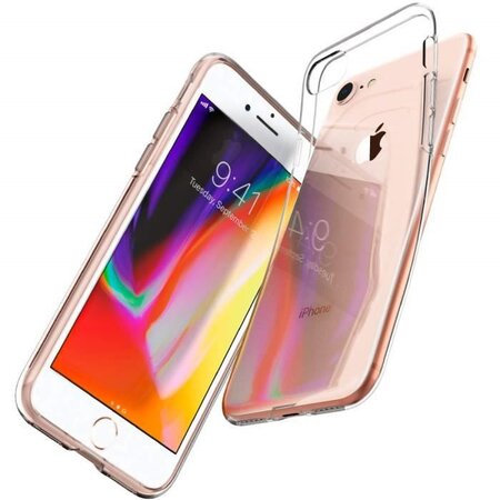 Spigen Coque pour iPhone Se 2020 / 8 / 7 [Liquid Crystal] Protection transparente, Souple et Fine (042CS20435)