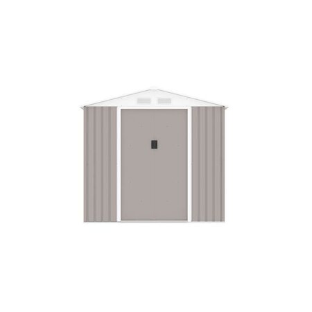 Abri de jardin en acier 4,07 m² - Kit d'ancrage inclus - Taupe