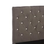 vidaXL Cadre de lit Gris Velours 90x200 cm