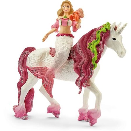 Schleich - 70593 - sirene feya sur licorne de mer