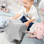 Roba pouf en forme d'étoile pour enfants gris argenté