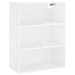 vidaXL Buffet haut Blanc brillant 69 5x34x180 cm Bois d'ingénierie