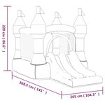 Happy Hop Château gonflable avec toboggan double 368 5x265x220 cm PVC