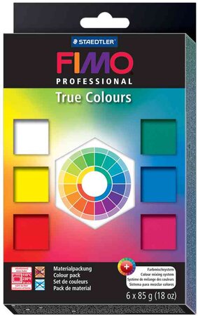 Pâte Fimo Professional Kit 6 pains + nuancier 8003.01