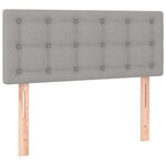 vidaXL Lit à sommier tapissier et matelas Gris clair 90x190 cm Tissu