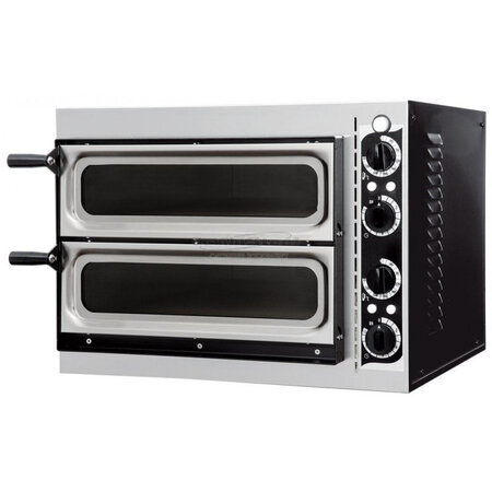 Four à pizza double avec eclairage pour 2 pizzas ø 32 cm - combisteel -  - acier inoxydable 568x500x430mm