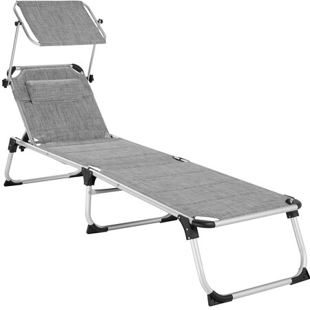 Tectake Transat de jardin Lorella  - gris tacheté