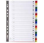 Intercalaires Imprimés Alphabétiques Pp Couleurs 12/100 Az - A4 - Blanc - X 20 - Exacompta