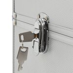 vidaXL Chariot de maquillage Aluminium Argenté