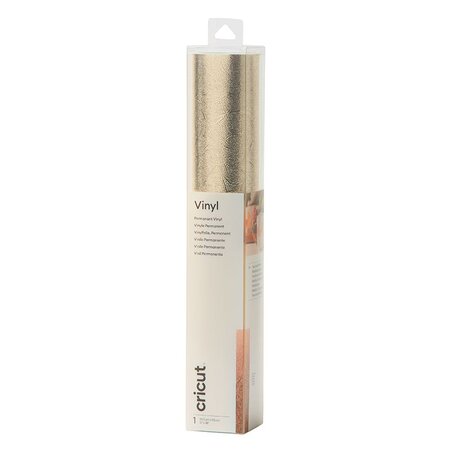 Cricut : Feuille Vinyle Permanent Métallisé Platine Texturé 30 5x122 cm