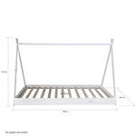 Lit Tipi Blanc 90x200