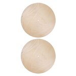 2 plaques bois rondes pour horloge 25 cm