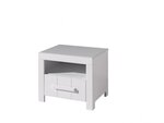 ERIK  Lit simple 90x200 cm + Chevet+ Armoire 3 portes + Lit gigogne