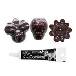 Moule à chocolat Printemps + Stylo de glaçage noir