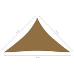 vidaXL Voile d'ombrage 160 g/m² Taupe 5x5x6 m PEHD