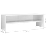 vidaXL Meuble TV Blanc brillant 120 x 40 x 40 cm Aggloméré