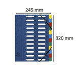 Trieur Harmonika® À Fenêtres Avec Élastiques Véritable Carte Lustrée 24 Compartiments - X 4 - Exacompta