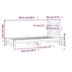 vidaXL Lit coulissant 2x(90x200) cm Bois de pin massif